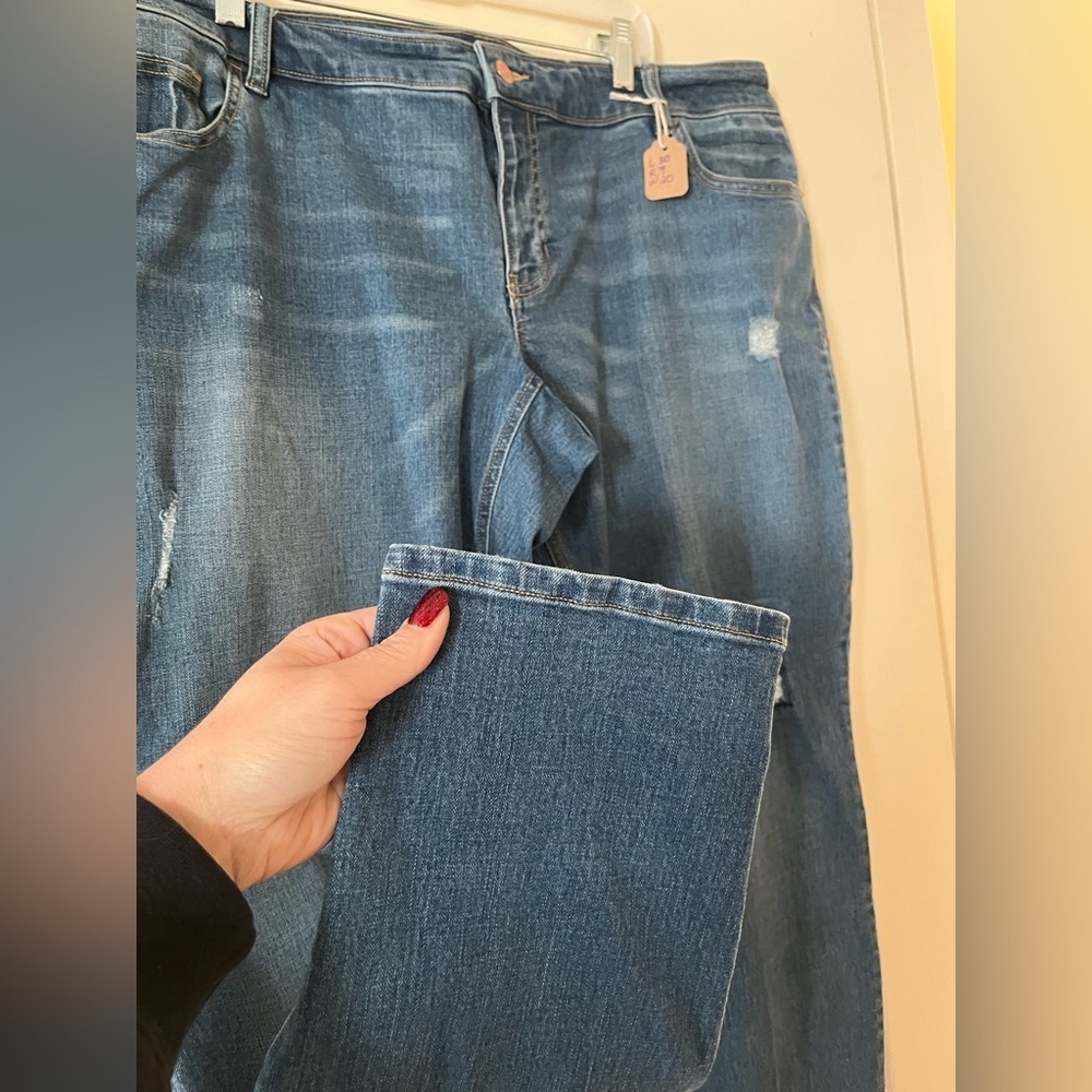 Old Navy Boyfriend Skinny Distressed Medium Wash Jeans Women’s Size 18 - Picture 6 of 13